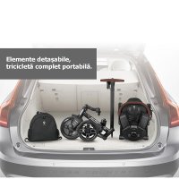 Tricicleta pentru copii Qplay Comfo Max Verde, ultrapliabila, scaun pivotant, roti eva, spatar reglabil - 6