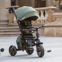 Tricicleta pentru copii Qplay Comfo Max Verde, ultrapliabila, scaun pivotant, roti eva, spatar reglabil - 7
