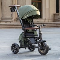 Tricicleta pentru copii Qplay Comfo Max Verde, ultrapliabila, scaun pivotant, roti eva, spatar reglabil - 8