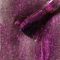 Ojă Semipermanentă Kievskaya Glitz Cat Eye 20 – Roz-Fuchsia cu Reflexii Mov și Aurii, Efect Magnetic 3D, 15ml - 1