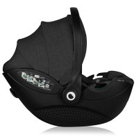 Scoica auto Lionelo Moxie Negru, i-Size, include baza rotativa 360 cu picior de fixare, 40-87 cm, tetiera reglabila, intarita cu spuma de memorie, carcasa ventilata, protectie avansata, conform R129 - 3