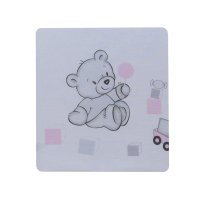 Cearceaf din bumbac pentru saltea 120x60 cm BearsToys Roz Beberoyal - 1
