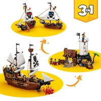 Lego Creator 3 in 1 - Corabie de pirati emblematica (31387) - 3