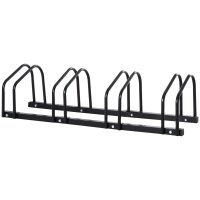 Suport pentru Biciclete HOMCOM - Capacitate 4 Biciclete, Otel, 110x33x27 cm, Negru | Aosom Romania - 1
