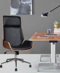 Scaun de birou directorial US116 Calisto, negru, 60x65x111-118 cm - 2