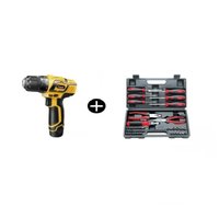 Masina de gaurit si insurubat Wert 1312 cu acumulator Li-Ion de 12 V, 1.3 Ah + Trusa combinata Wert 2245 - 1