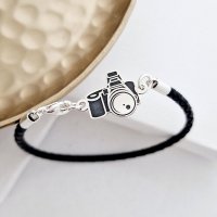 Bratara Aparat foto - Argint 925, piele - 1