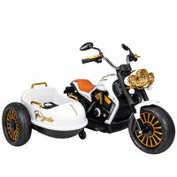 BJDL1588 Motocicleta Electrica cu Atasament pentru Copii 3-5 Ani, 55W, 12V 7Ah, Alb - 1