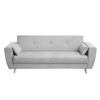 Canapea SIENA extensibila, 3 locuri, cu arcuri si lada depozitare, gri, 230x87x92 cm - 1