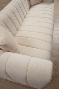 Canapea 3 locuri Sana Crem 230x80 cm - 3