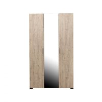 Dulap ECONO, oglinzi, 3 usi, 4 rafturi, bara de haine, sherwood, 120x50x206 cm - 1
