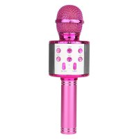 Microfon Wireless Karaoke MRG MWS858, Bluetooth, Reincarcabil, Boxa, Roz - 2