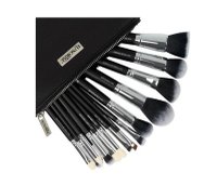 Set de 15 Pensule de Machiaj Luxorise Silver cu Borseta - 2