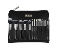 Set de 15 Pensule de Machiaj Luxorise Silver cu Borseta - 1