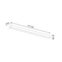Aplica LED Pinne Negru 4000K - 118x6x6 cm - 6