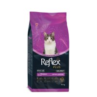 REFLEX Plus Gourmet Multicolor pentru Pisici cu Apetit Capricios - Hrană Uscată cu Pui, 15kg - 2