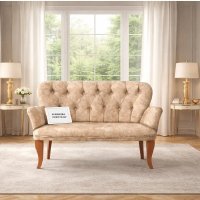 Canapea Berta Homs pentru 2 persoane, nuanta bej - 1