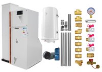 Centrala termica pe peleti Fornello Rossi Camino Compact Automatic 25 kw - Pachet complet cu boiler si termostat WiFi - 1