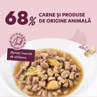 DELICKCIOUS Hrană Umedă pentru Pisici cu Somon și Midii, 85g - 3