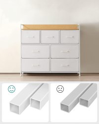 Dulap de depozitare, Songmics, Natural-Alb, 98x28.5x85 cm - 5