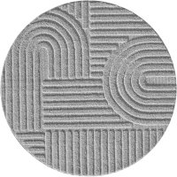 Covor rotund Art Argintiu boho 120x120 cm - 1