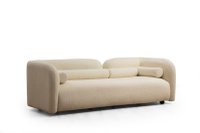 Canapea fixa VICTORIA, 3 locuri, crem, 228x90x74 cm - 1