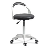 Scaun operativ rotativ OFF 1021 din piele ecologica negru - 1
