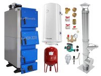 Centrala pe combustibil solid Fornello Joker 29 kW - Pachet complet cu cos inox, boiler si accesorii - 1