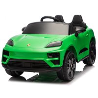 Masinuta electrica pentru copii, Porsche Macan, 140W 12V, roti EVA, scaun tapitat, echipata premium, verde - 1