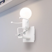Lampa de Perete Metalica Tip Humanoid cu Soclu E27 - Design Modern si Creativ - 1