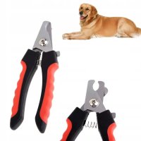 Cleste pentru taiat unghii caini si pisici, maner ergonomic, negru/rosu - 3