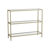 Raft D101 auriu, cu sticla securizata, 100 x 30 x 85 cm - 1