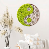 Accesoriu decorativ de perete Yin Yang Verde 44x1x44 cm - 2