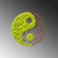 Accesoriu decorativ de perete Yin Yang Verde 44x1x44 cm - 5