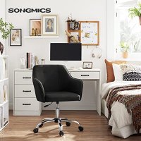 Scaun de birou, Songmics, Negru, 65x69x(83-93) cm - 1