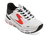 Pantofi sport SKECHERS albi, GLIDE-STEP PLUS, din material textil - 1