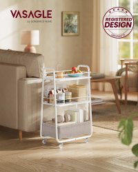 Carucior de depozitare Vasagle Alb 43.2x30.4x81 cm - 1