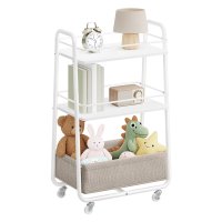 Carucior de depozitare Vasagle Alb 43.2x30.4x81 cm - 2