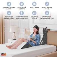 Set 4 Perne Ortopedice Reglabile Linomag®, Spuma memorie, Suport complet, Husa lavabila, Alb/Gri inchis - 6
