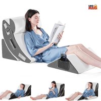 Set 4 Perne Ortopedice Reglabile Linomag®, Spuma memorie, Suport complet, Husa lavabila, Alb/Gri inchis - 1