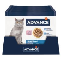 ADVANCE Sterilised Curcan - Plic Hrană Umedă pentru Pisici Sterilizate, Multipack 85g x 4buc - 3