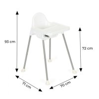 Scaun de masa 2 in 1 Ecotoys HA-007 alb - 2