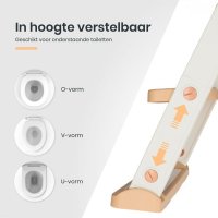 Reductor toaleta pentru copii Little Mom Potty Training White, pliabil, cu sezut moale din spuma PU, reglabil pe inaltime 5 nivele, manere ergonomice,pentru copii cu varsta pana la 7 ani, compatibilitate universala - 6