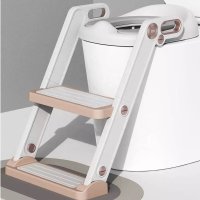 Reductor toaleta pentru copii Little Mom Potty Training White, pliabil, cu sezut moale din spuma PU, reglabil pe inaltime 5 nivele, manere ergonomice,pentru copii cu varsta pana la 7 ani, compatibilitate universala - 1