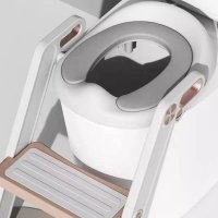 Reductor toaleta pentru copii Little Mom Potty Training White, pliabil, cu sezut moale din spuma PU, reglabil pe inaltime 5 nivele, manere ergonomice,pentru copii cu varsta pana la 7 ani, compatibilitate universala - 2