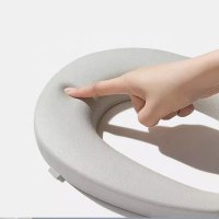 Reductor toaleta pentru copii Little Mom Potty Training White, pliabil, cu sezut moale din spuma PU, reglabil pe inaltime 5 nivele, manere ergonomice,pentru copii cu varsta pana la 7 ani, compatibilitate universala - 3