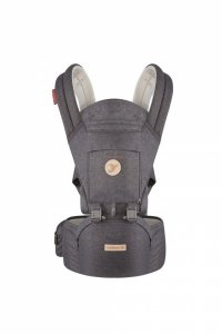 Marsupiu ergonomic 6 in 1 Colibro Honey cu scaun detasabil, Curelele late si confortabile,  Baza ergonomica rigida, Curele late si ajustabile, Onyx - 4
