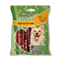 Perfect Snack pentru caini, fasii moi de rata, 80 g - hrana complementara delicioasa - 1
