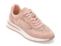 Pantofi sport EPICA roz, QS510, din material textil si piele naturala - 1