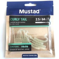 Mustad Aji Finesse Micro Grub, 6.3 cm, Clear Luminous Silver Glitter, 12 buc/plic - 2